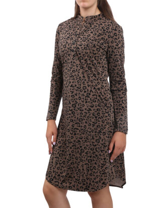 Travel leopard jurk