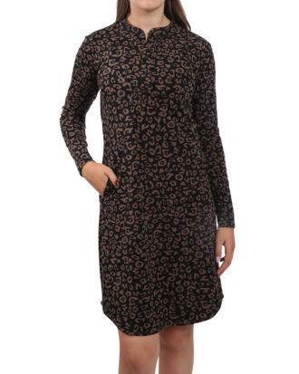 Travel leopard jurk