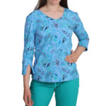 Top Blue Paisley