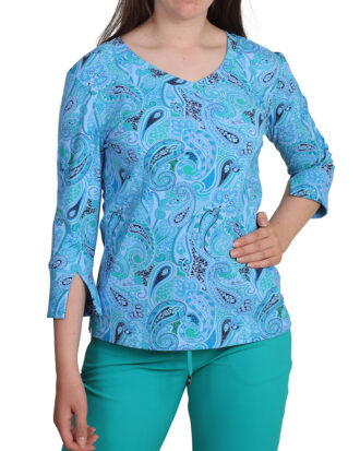 Top Blue Paisley